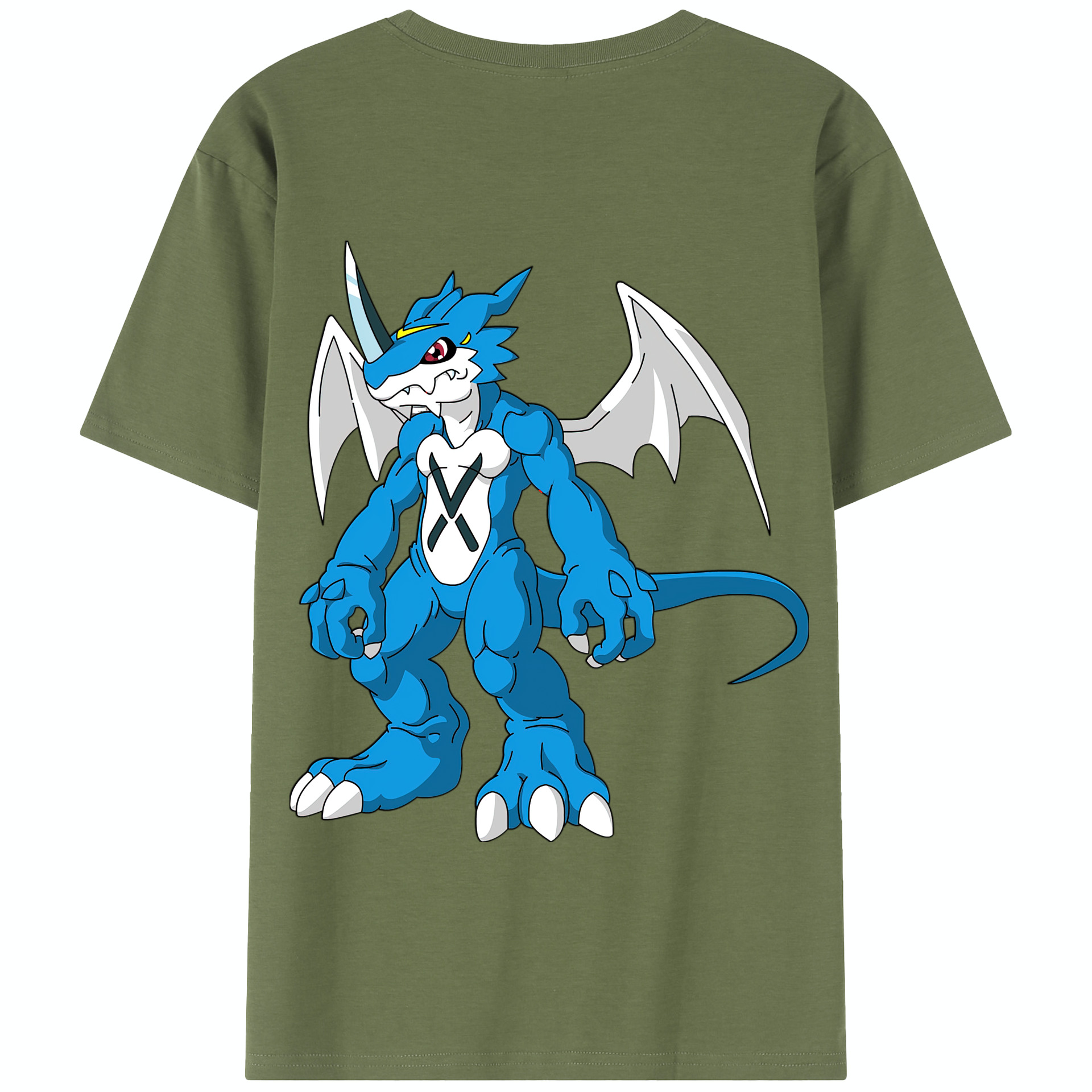 （画像用） Digimon デジタルモンスター/デジモン 綿100％半袖Tシャツ（背面プリント）